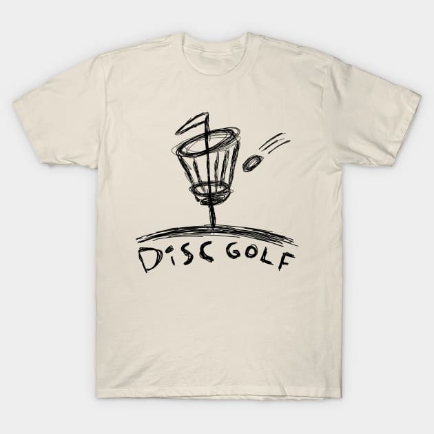 Disc Golf Scribble T-Shirt by DiscGolfThings